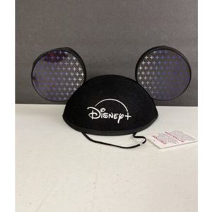 Disney+ Plus Mickey Mouse Ears Black Walt Disney World Parks Felt Adult OS